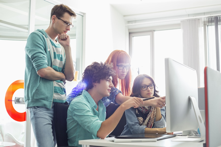 Group of people working in office